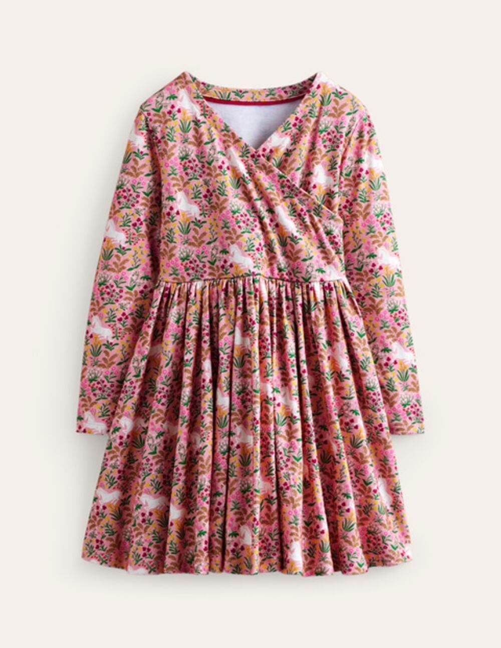 Mini Boden Pink Twirly Ballerina Dress Almond Pink Unicorn Meadow 8-9 Years